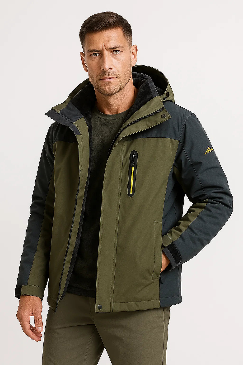 Herren Winterjacke Wasserdicht Polyester Isoliert Fleece Futter Winddicht