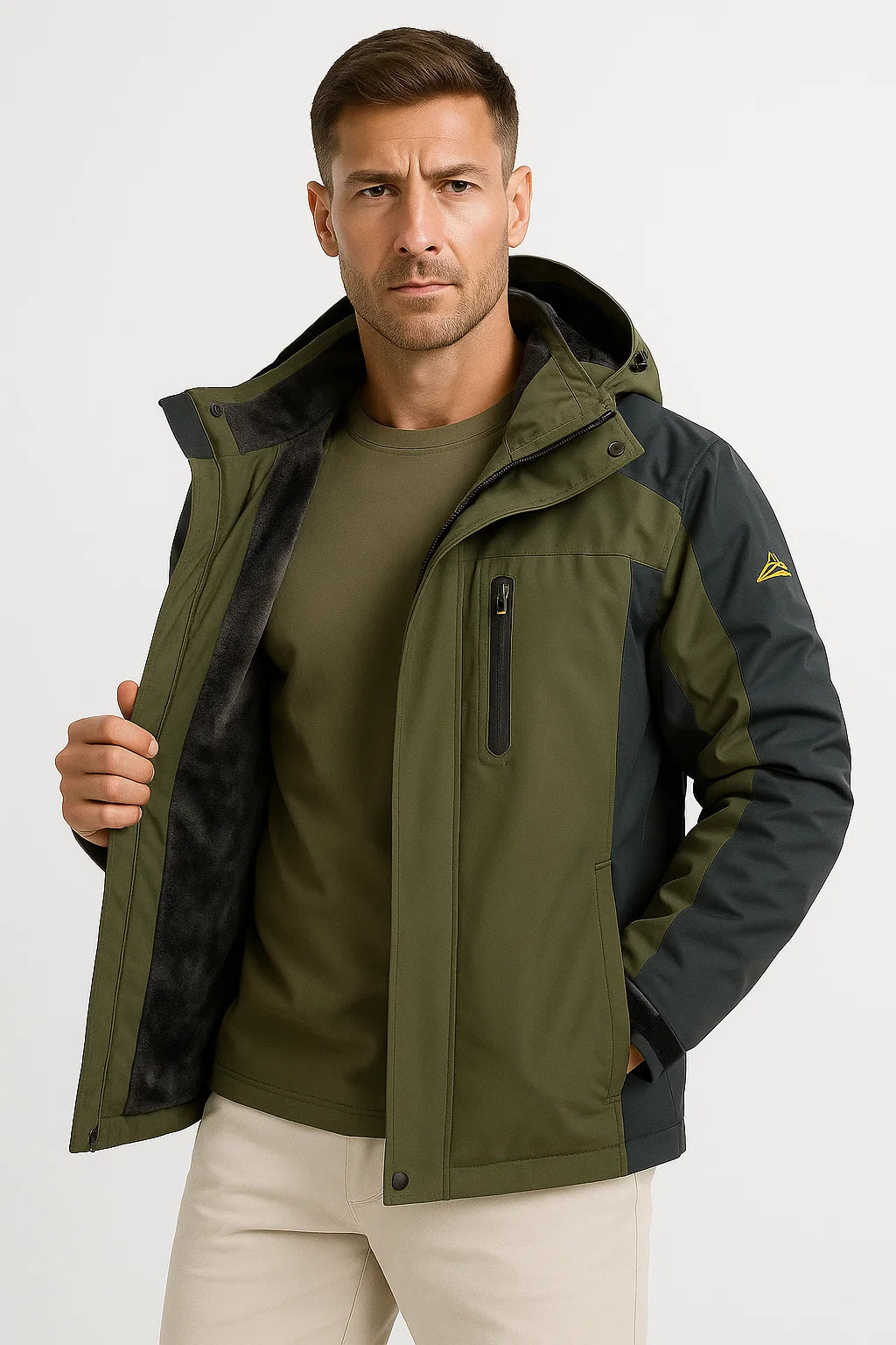 Herren Winterjacke Wasserdicht Polyester Isoliert Fleece Futter Winddicht