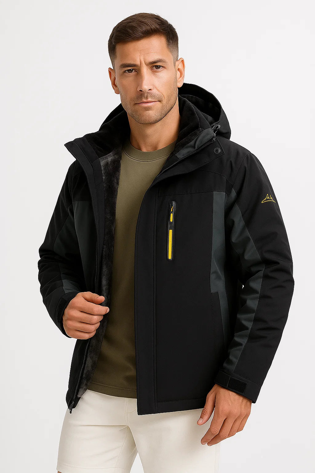 Herren Winterjacke Wasserdicht Polyester Isoliert Fleece Futter Winddicht