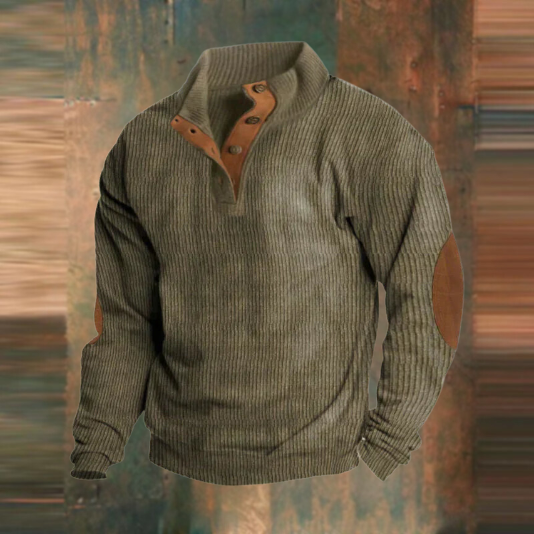 Lässiges Sweatshirt mit Stehkragen und langen Ärmeln