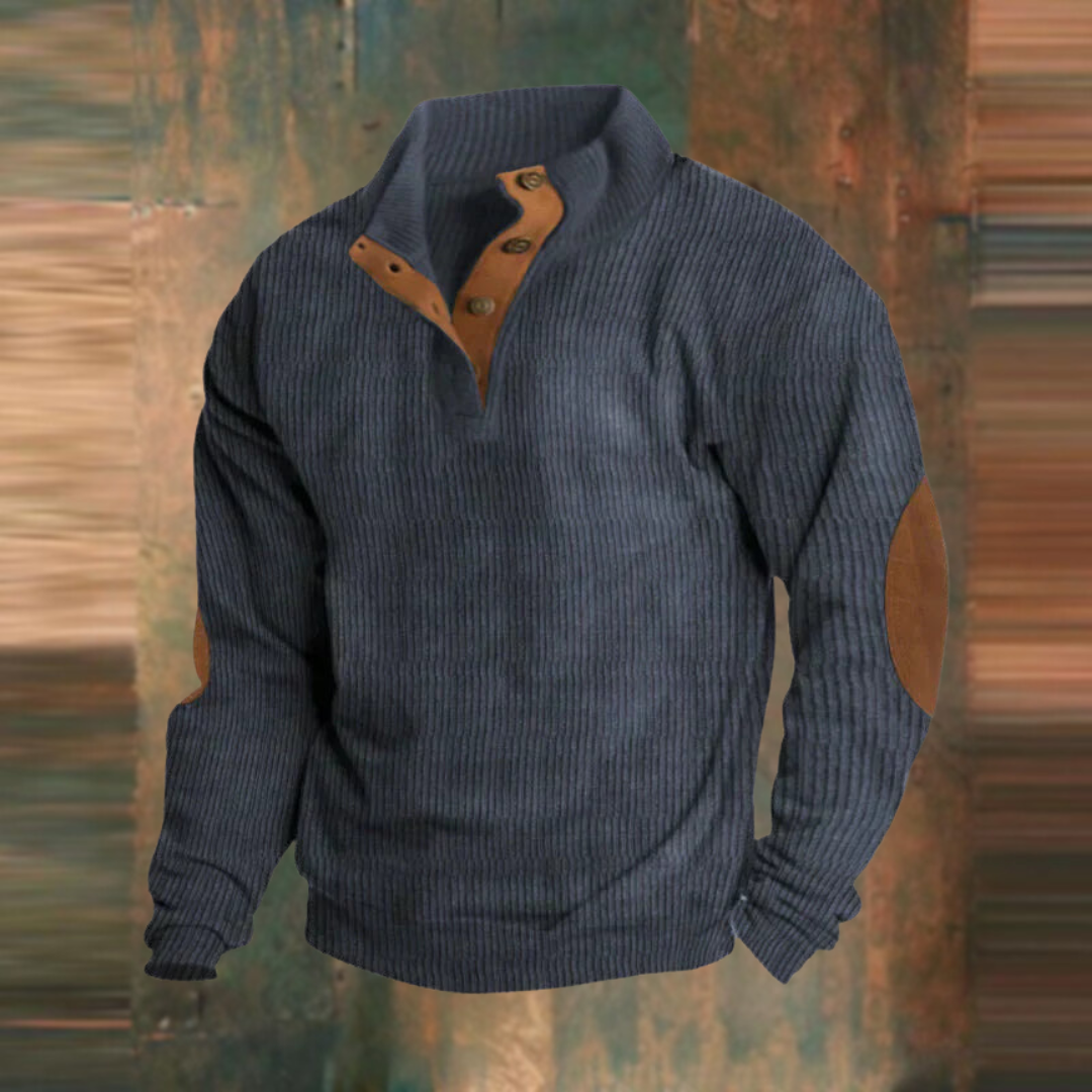 Lässiges Sweatshirt mit Stehkragen und langen Ärmeln