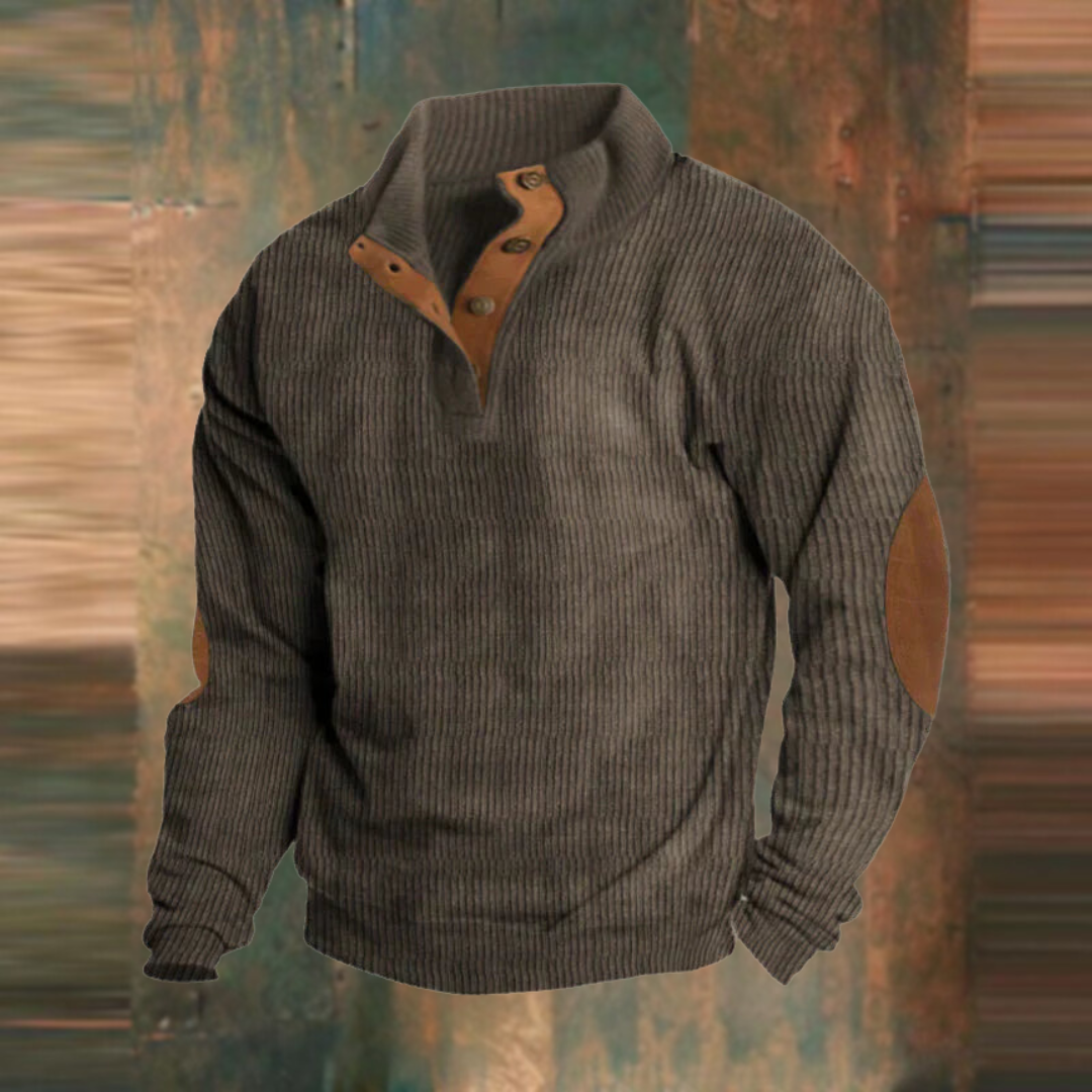 Lässiges Sweatshirt mit Stehkragen und langen Ärmeln