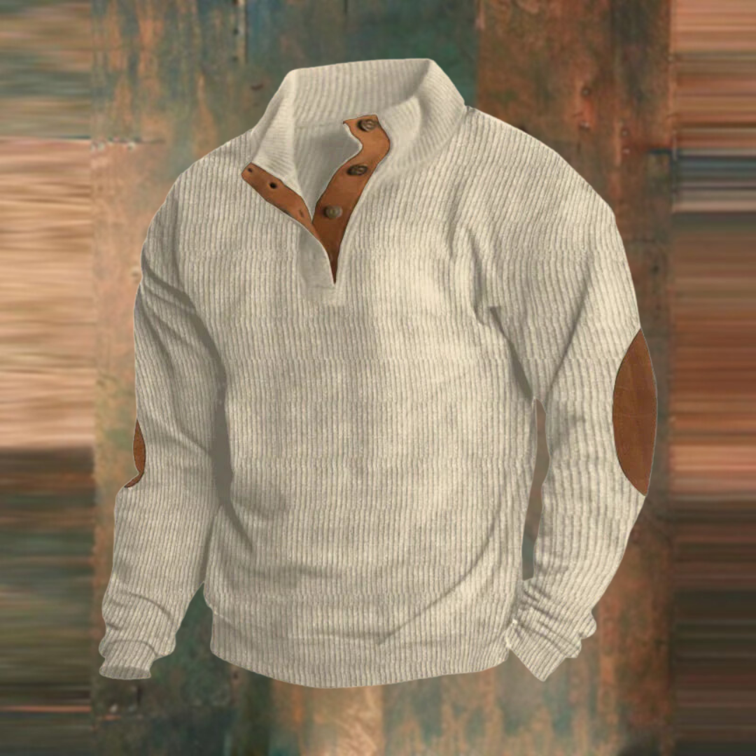 Lässiges Sweatshirt mit Stehkragen und langen Ärmeln