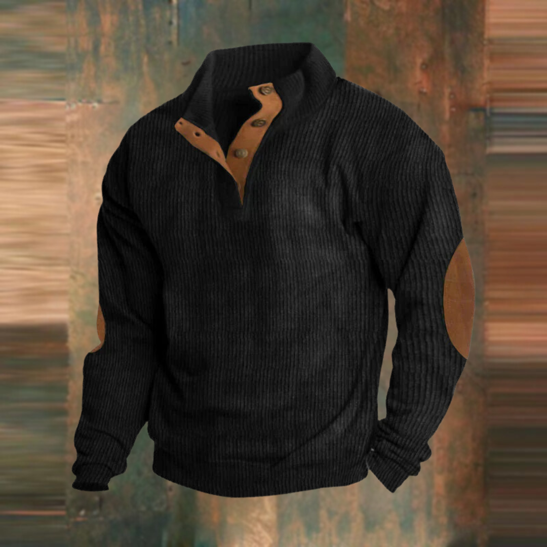 Lässiges Sweatshirt mit Stehkragen und langen Ärmeln