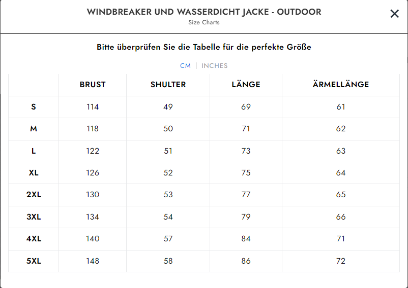 WINDBREAKER UND WASSERDICHT JACKE - OUTDOOR