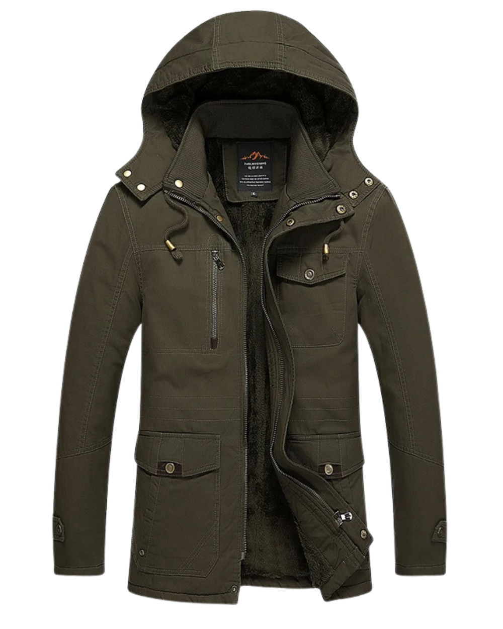 Stilvolle, gefütterte Baumwollwinterjacke