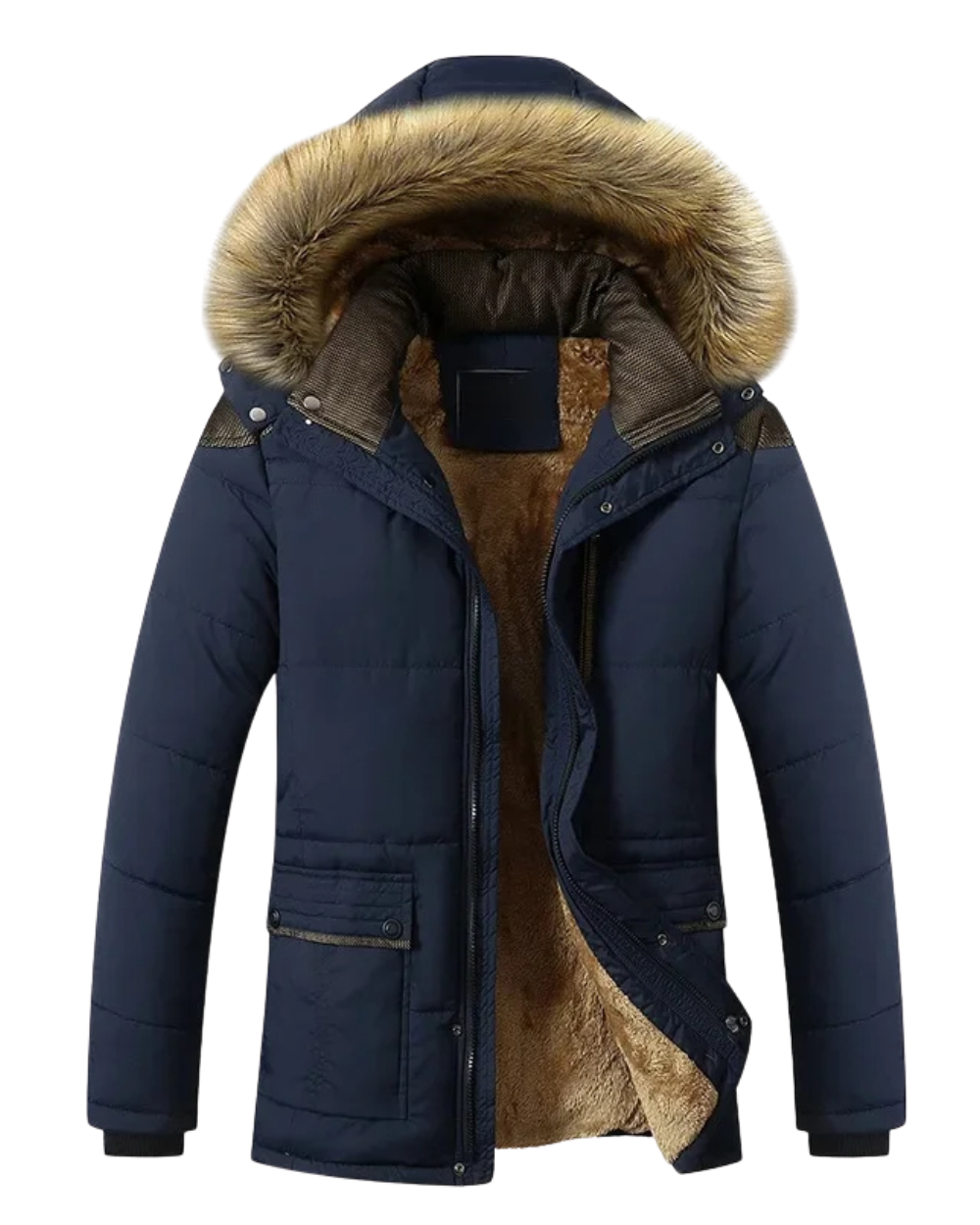 Stilvolle, gefütterte Fleece-Winterjacke