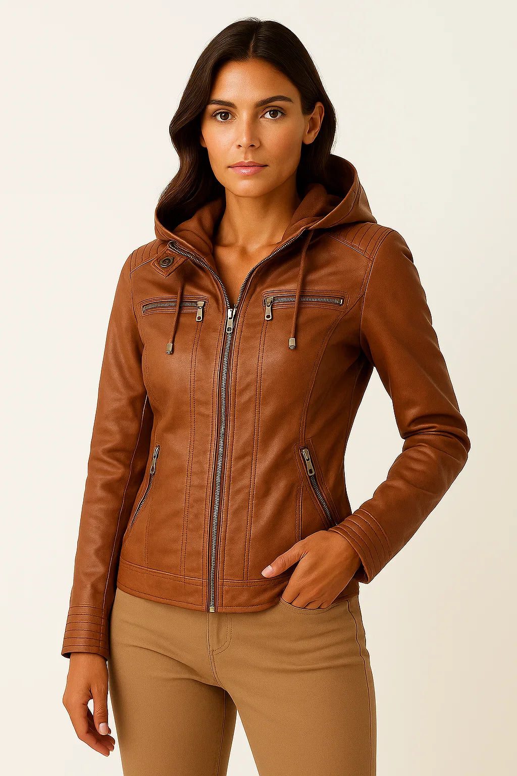 Damen Hoodie Schwarz Weicher Reißverschluss Asymmetrisches Design Moto-Stil Für Frauen
