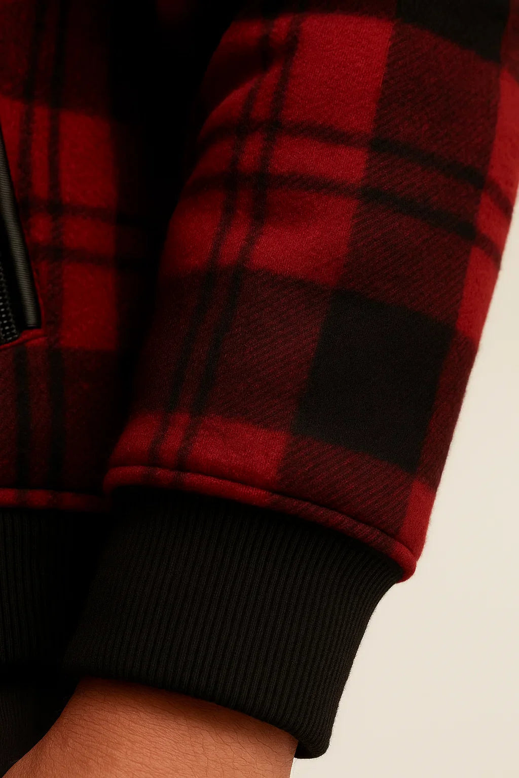 Herren Winterjacke Schwarz Fleece Futter Warme Isolierung Lässig Herren