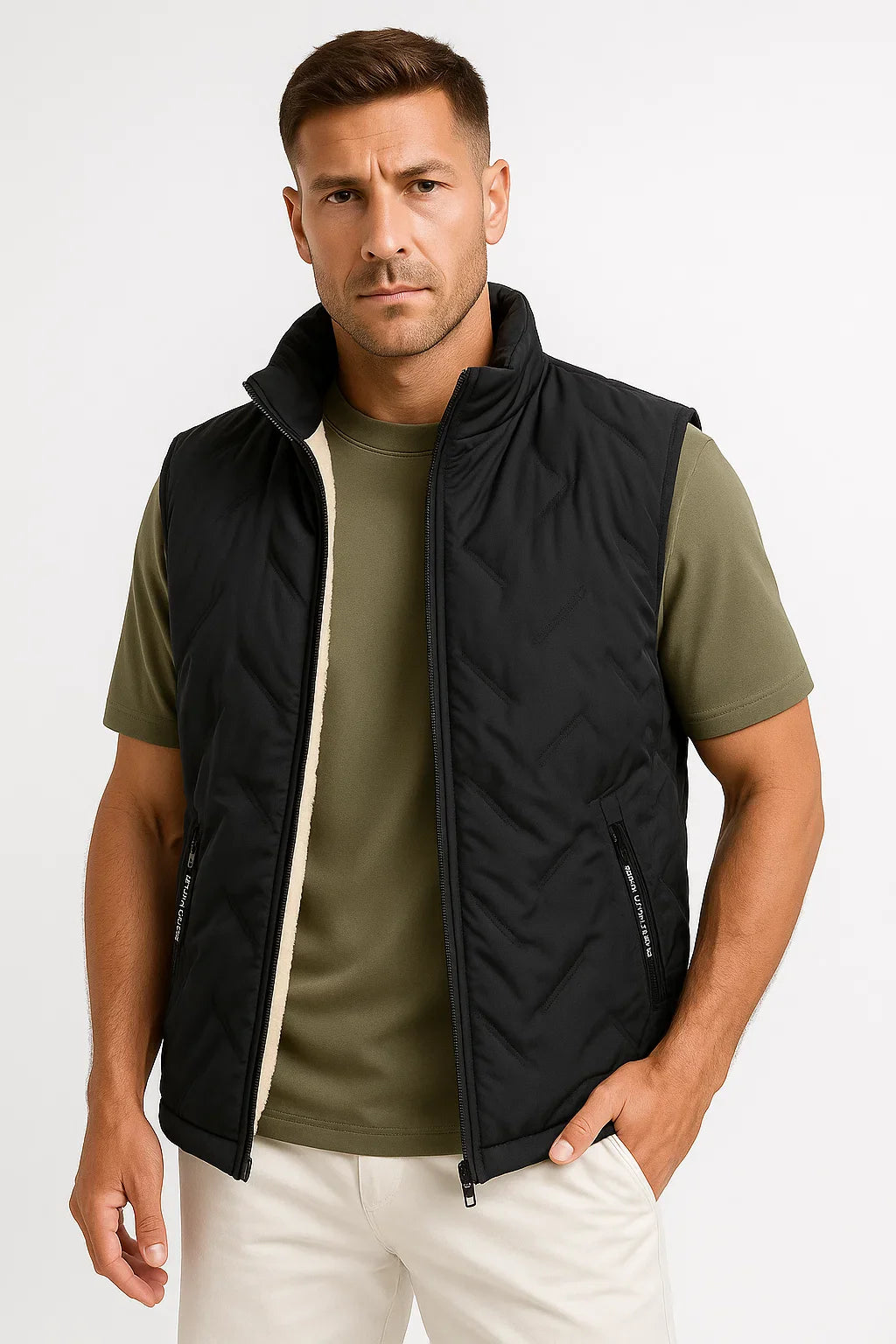 Herren Daunenweste Baumwollfleece Warm Plus Size 5XL Freizeitjacke