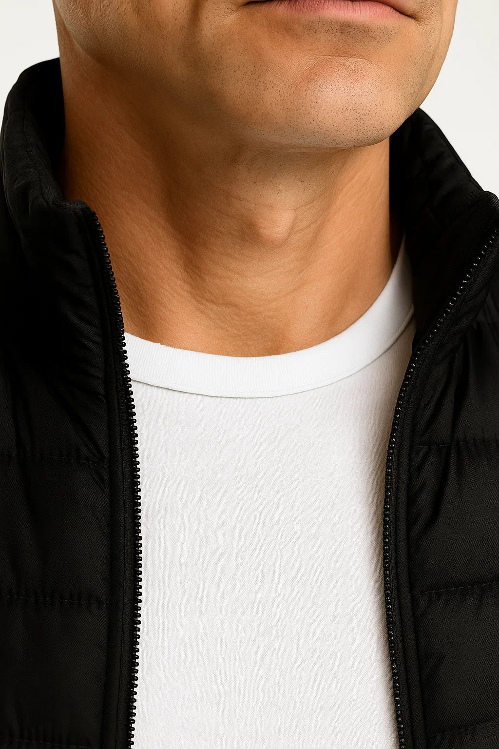 Herren Pufferweste Baumwollgefütterte Ärmellose Winterjacke