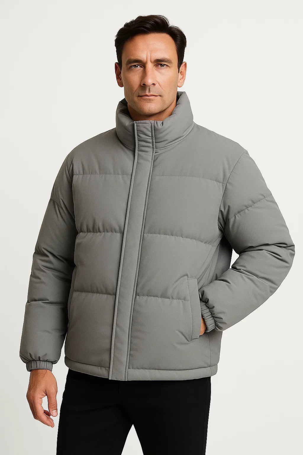Herren Wasserdichte Parka-Jacke Baumwolle Übergrößen Winter