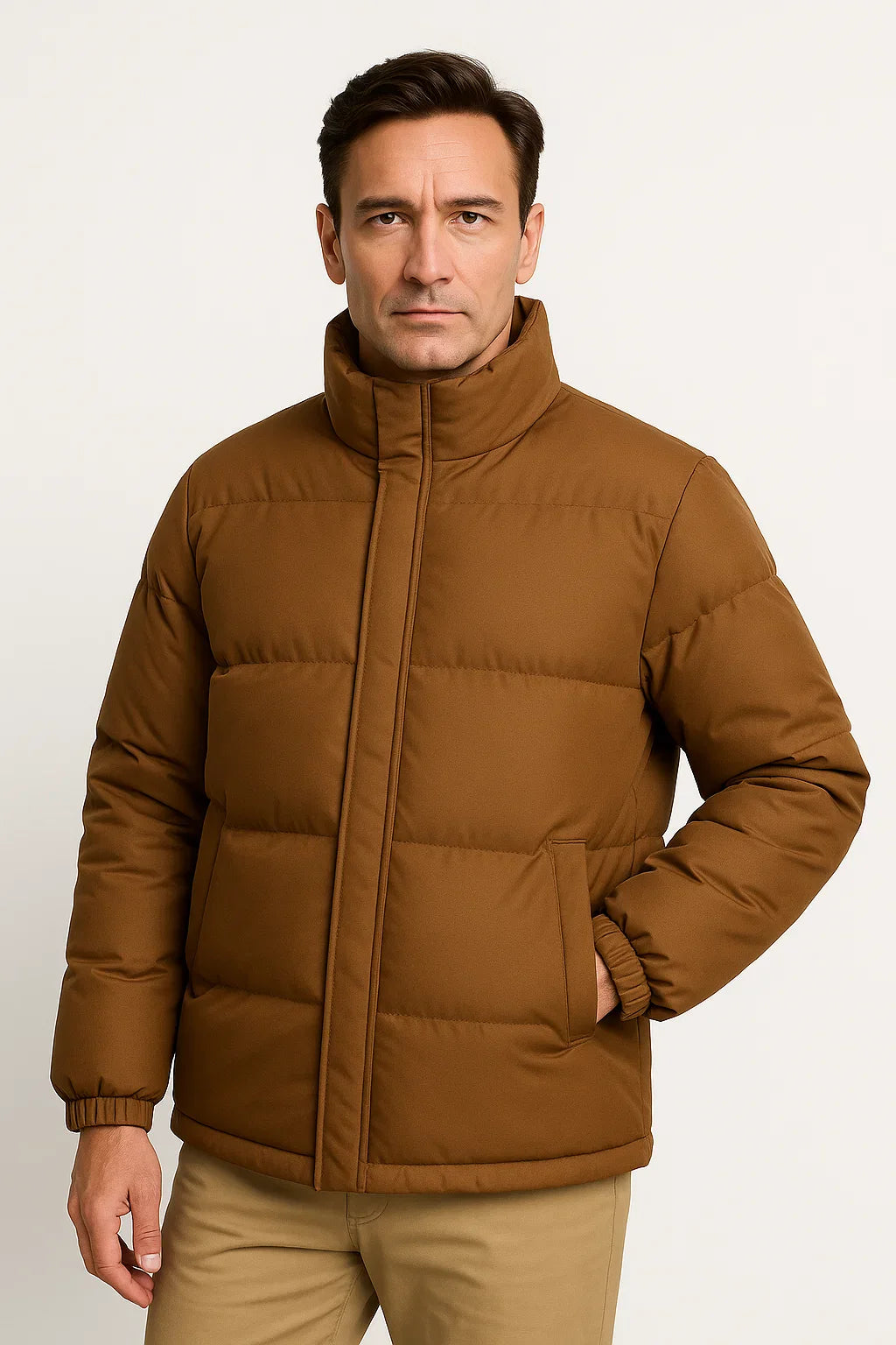 Herren Wasserdichte Parka-Jacke Baumwolle Übergrößen Winter