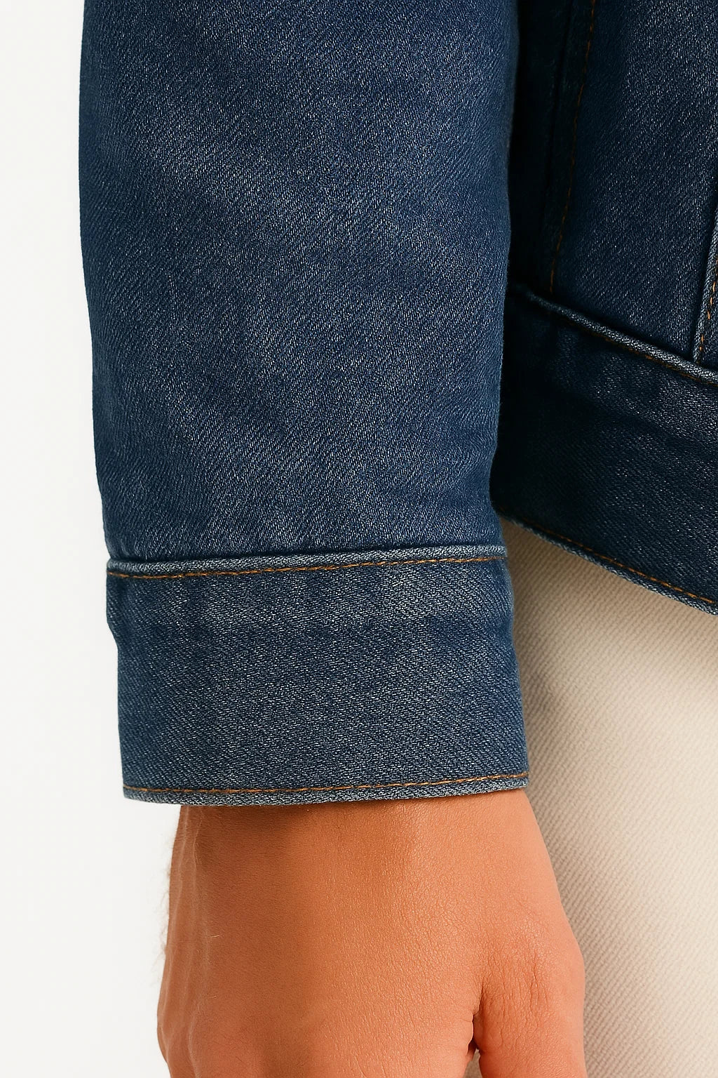 Herren Fleecejacke Denim Dicke Winter Lockere Passform
