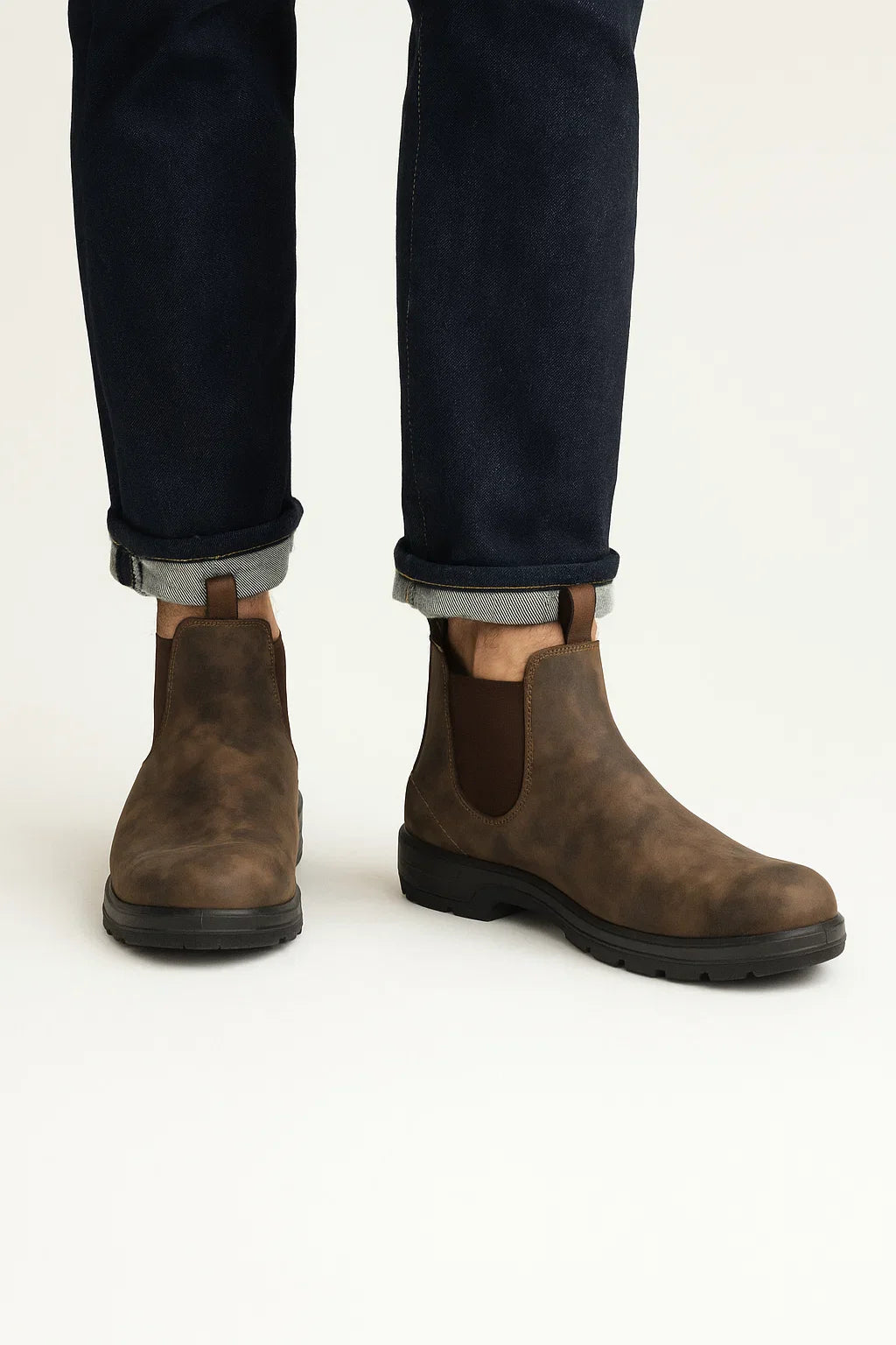 Herren Chelsea Boots aus PU-Leder, knöchellang mit elastischen Einsätzen