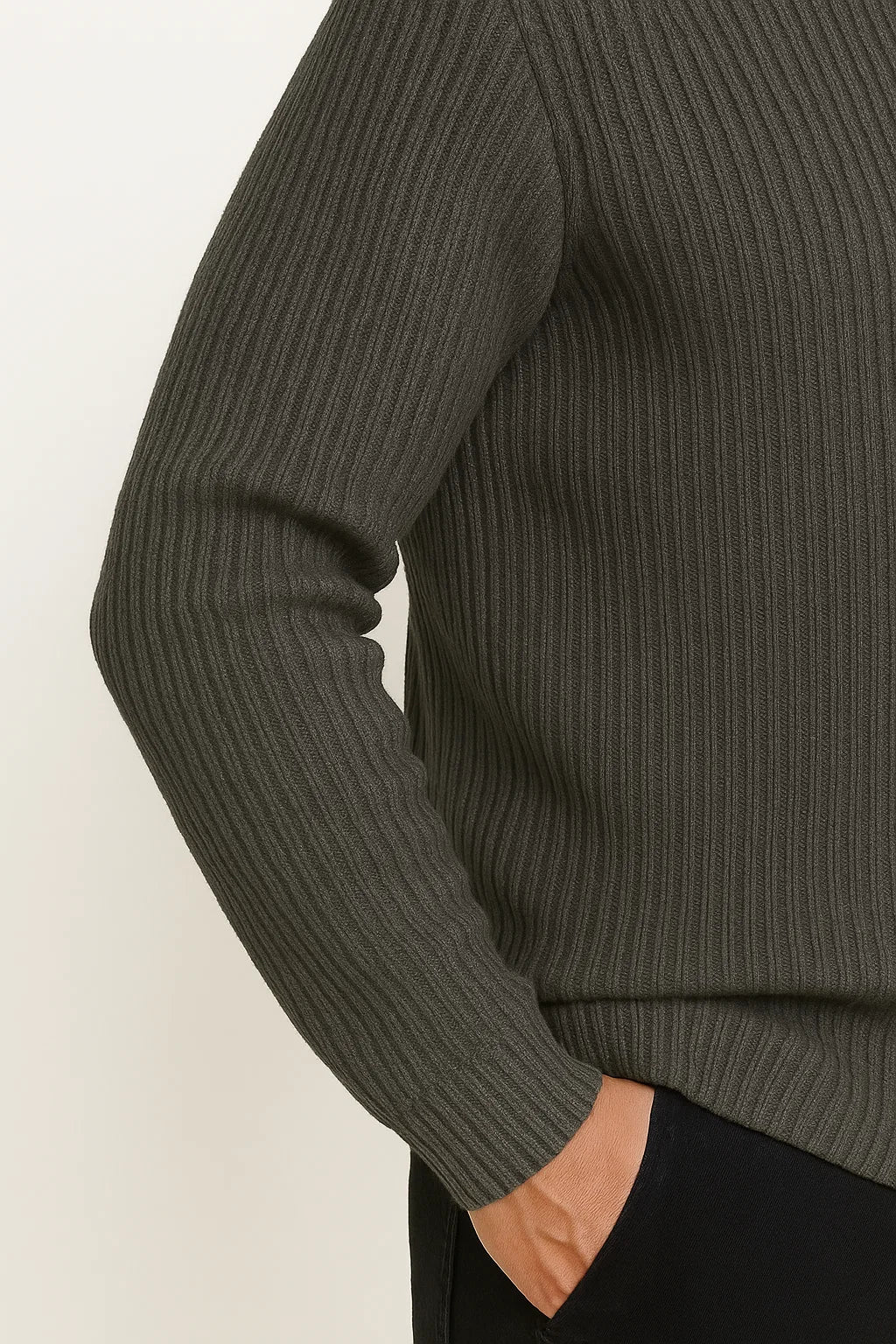 Herren Pullover mit Viertelreißverschluss und langen Ärmeln