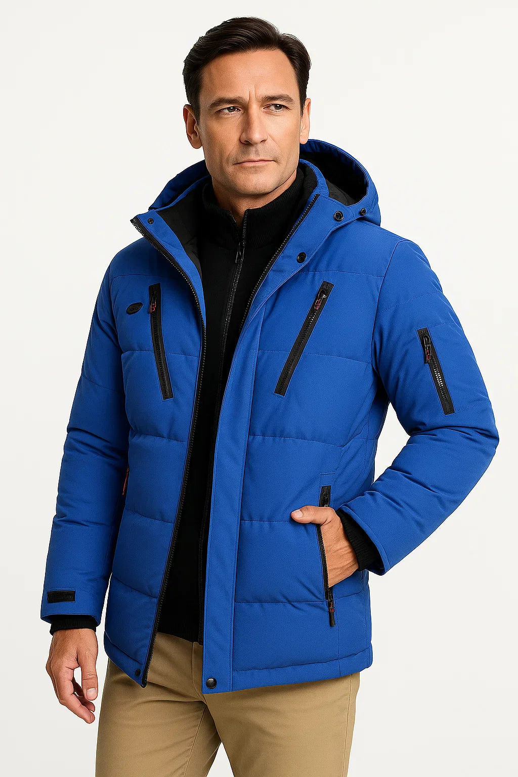 Herren Wasserdichte Winterjacke Hochwertiges Material Isolierte Pufferjacke