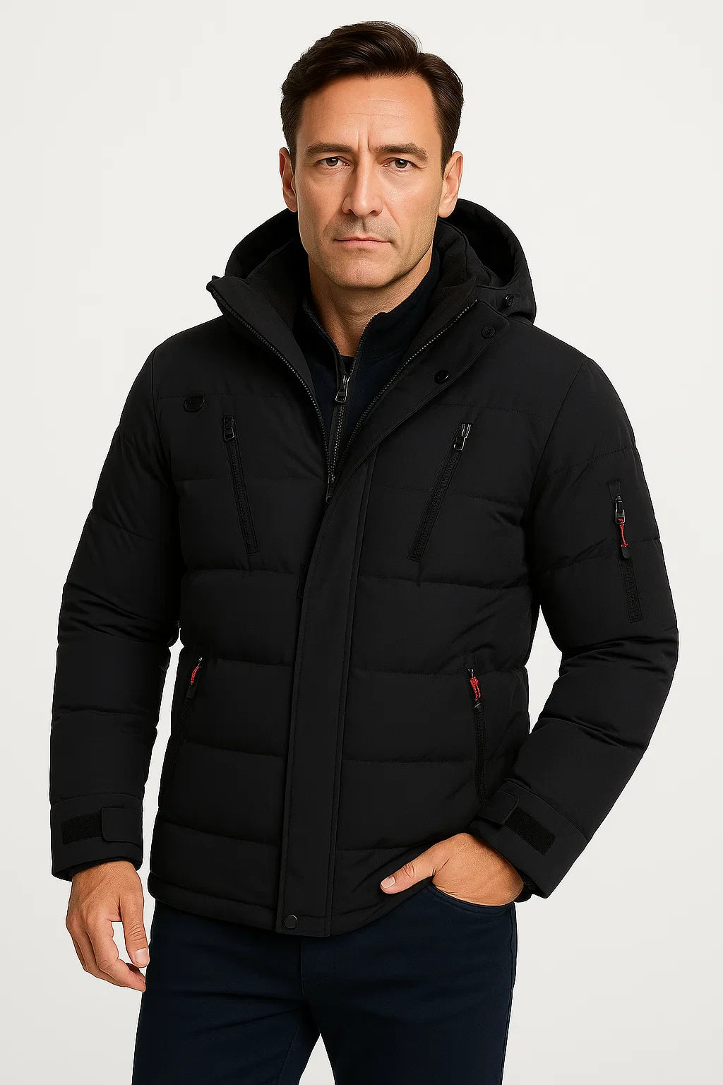 Herren Wasserdichte Winterjacke Hochwertiges Material Isolierte Pufferjacke