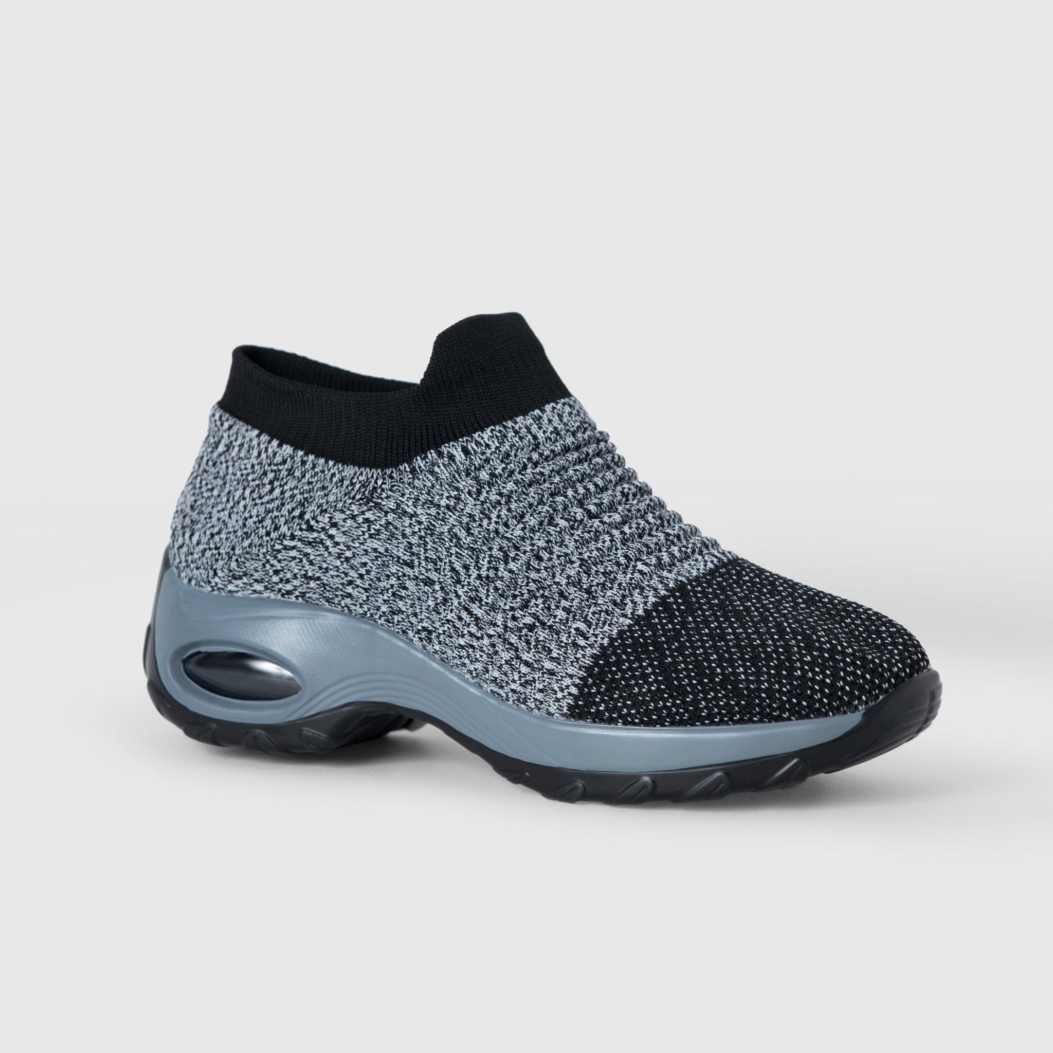 Atmungsaktive Slip-On Stretch Schuhe - Grau