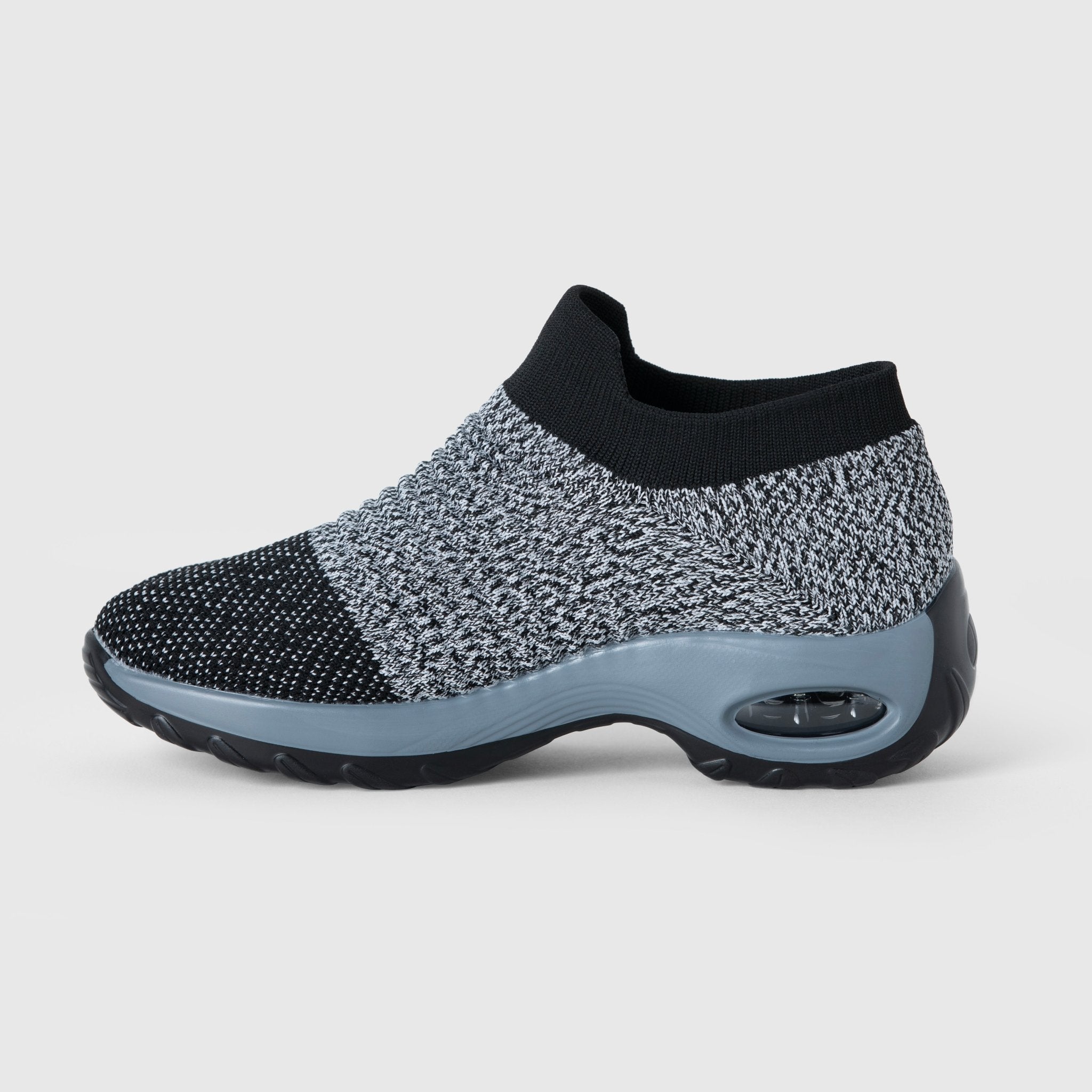 Atmungsaktive Slip-On Stretch Schuhe - Grau