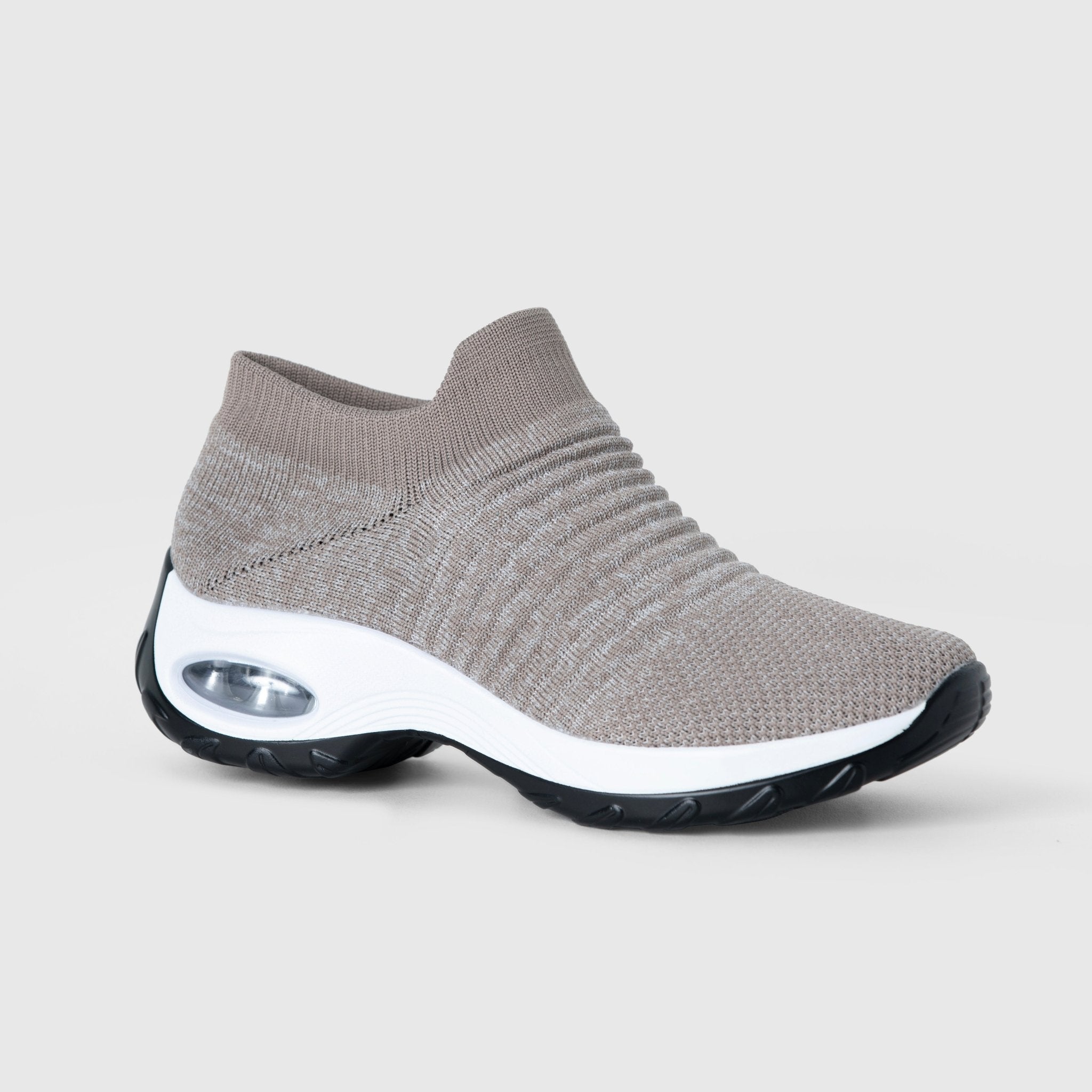 Atmungsaktive Slip-On Stretch Schuhe - Khaki