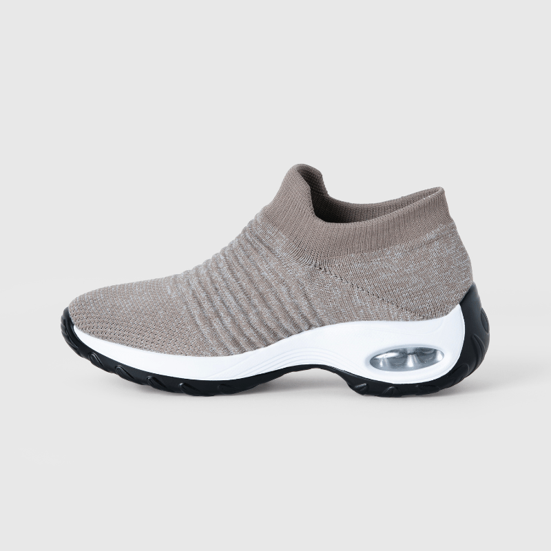 Atmungsaktive Slip-On Stretch Schuhe - Khaki
