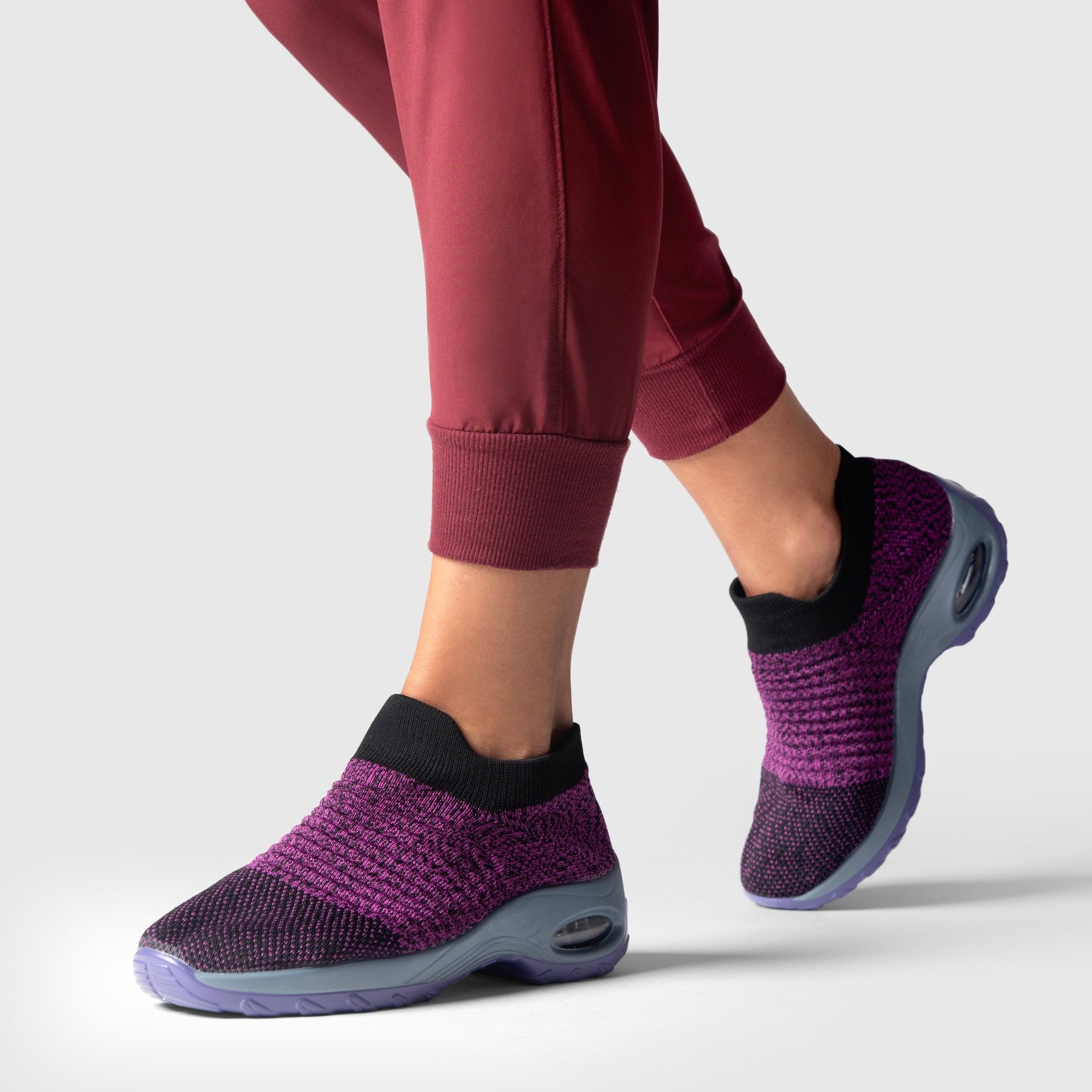 Atmungsaktive Slip-On Stretch Schuhe - Lila