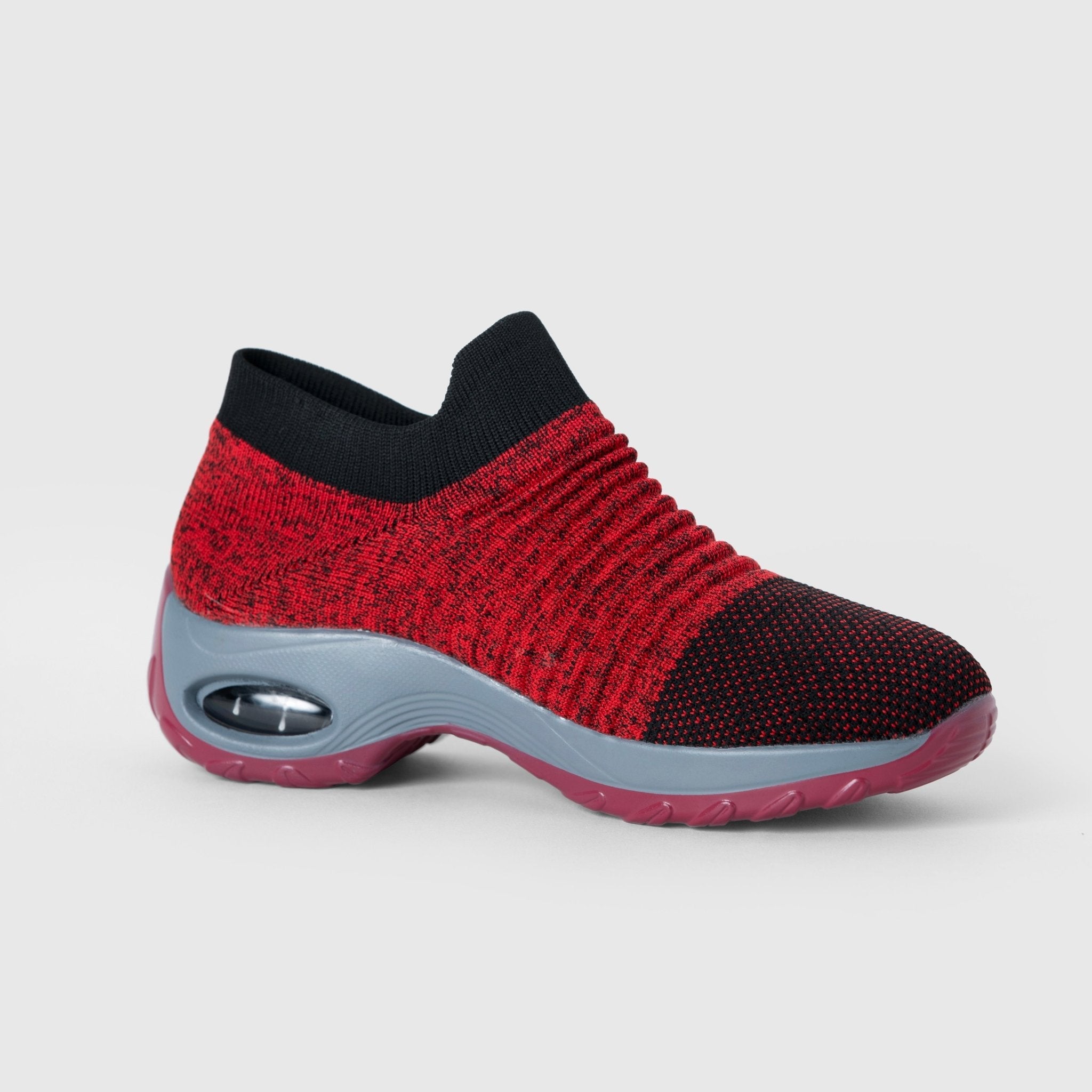 Atmungsaktive Slip-On Stretch Schuhe - Rot