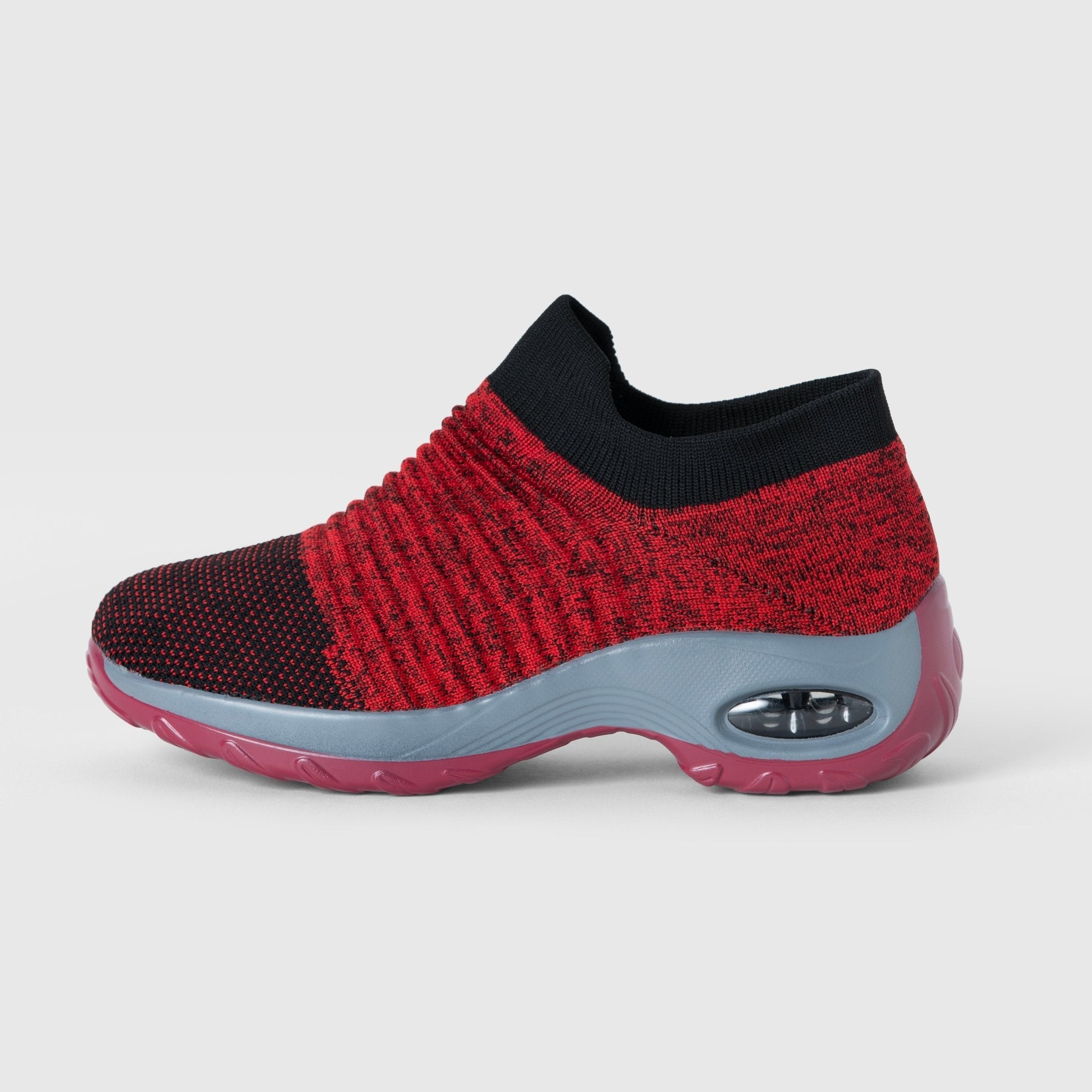 Atmungsaktive Slip-On Stretch Schuhe - Rot
