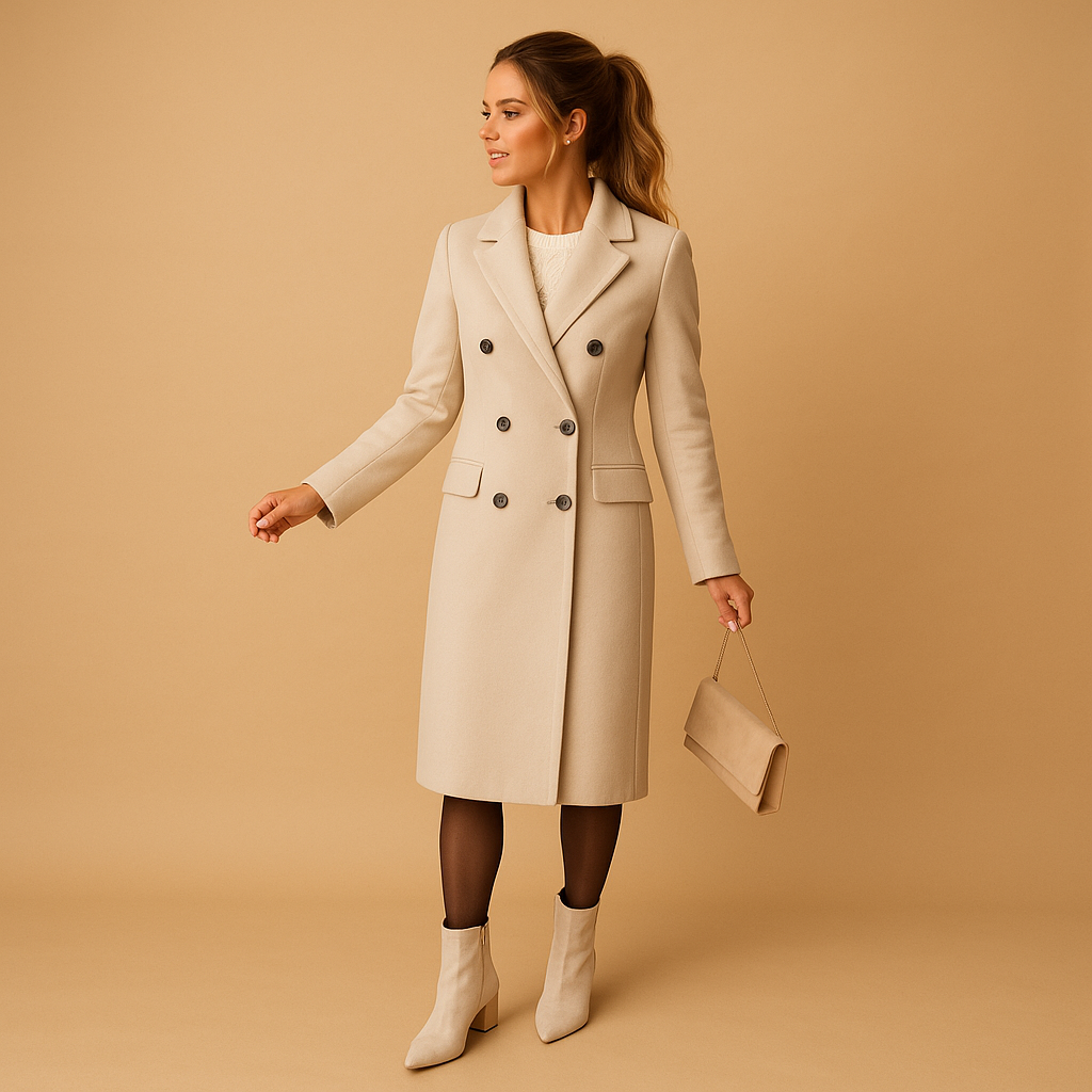 Schicker langer Wintermantel für Damen | Evelien