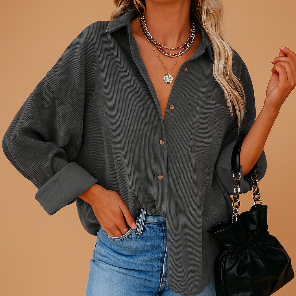 Corduroy gestrickte Jacke für Damen | Annelies