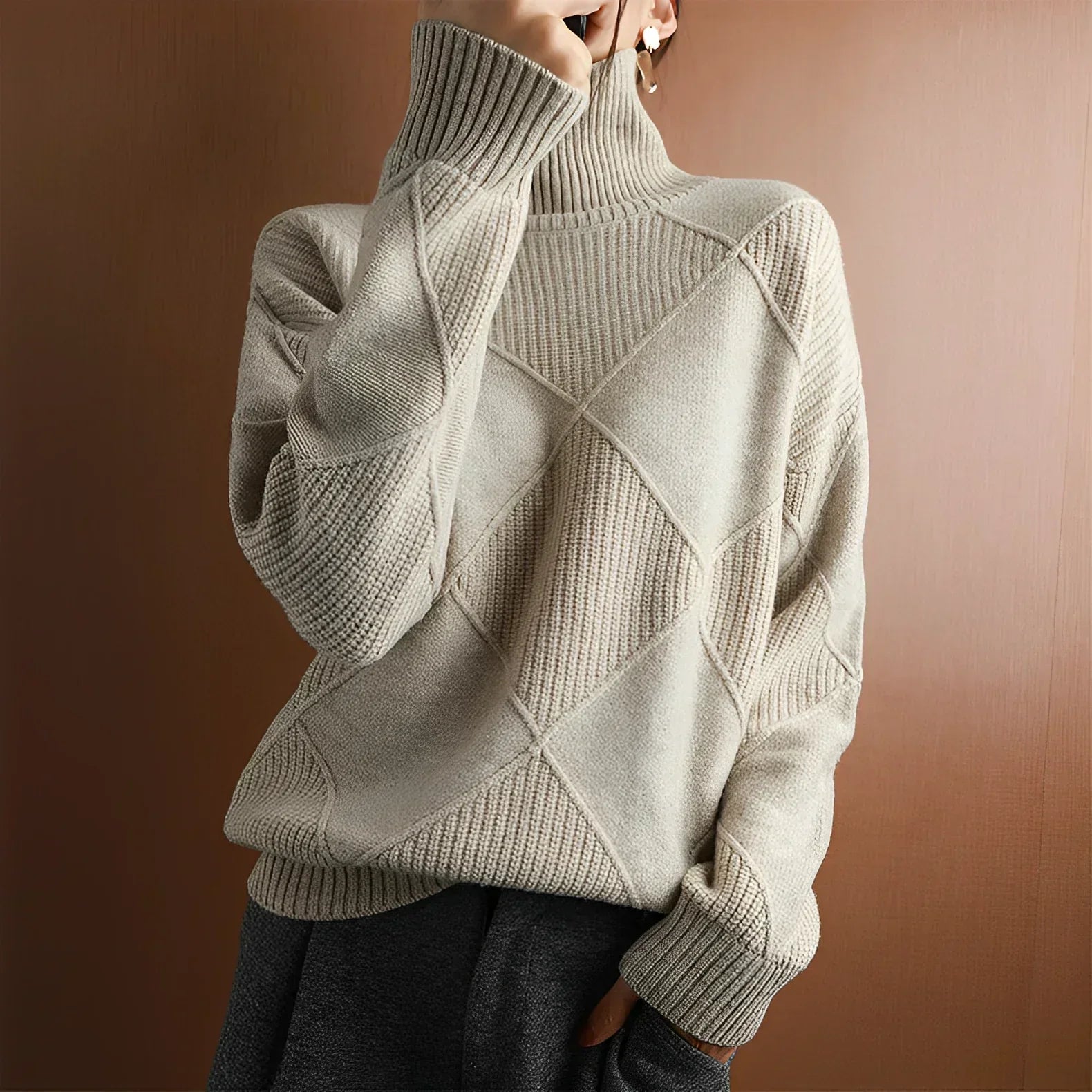 Niobe - Strukturiertes Rollkragenpullover