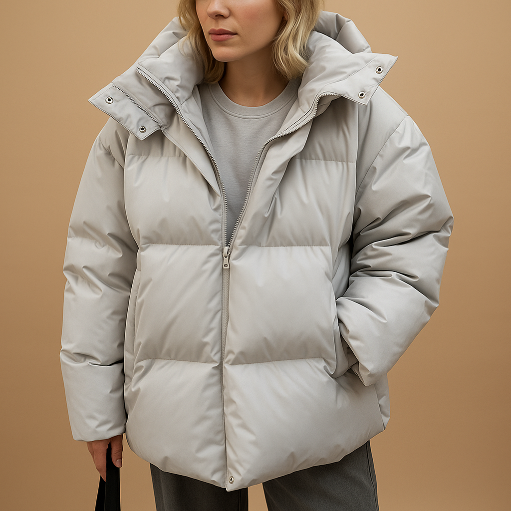 Leichte wattierte Jacke mit Kapuze für Damen | Sanne