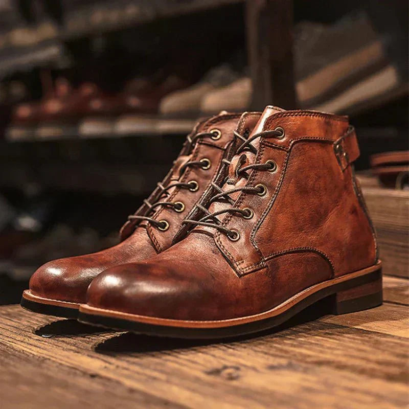 Herren Vintage Schnürstiefel im klassischen, robusten Stil