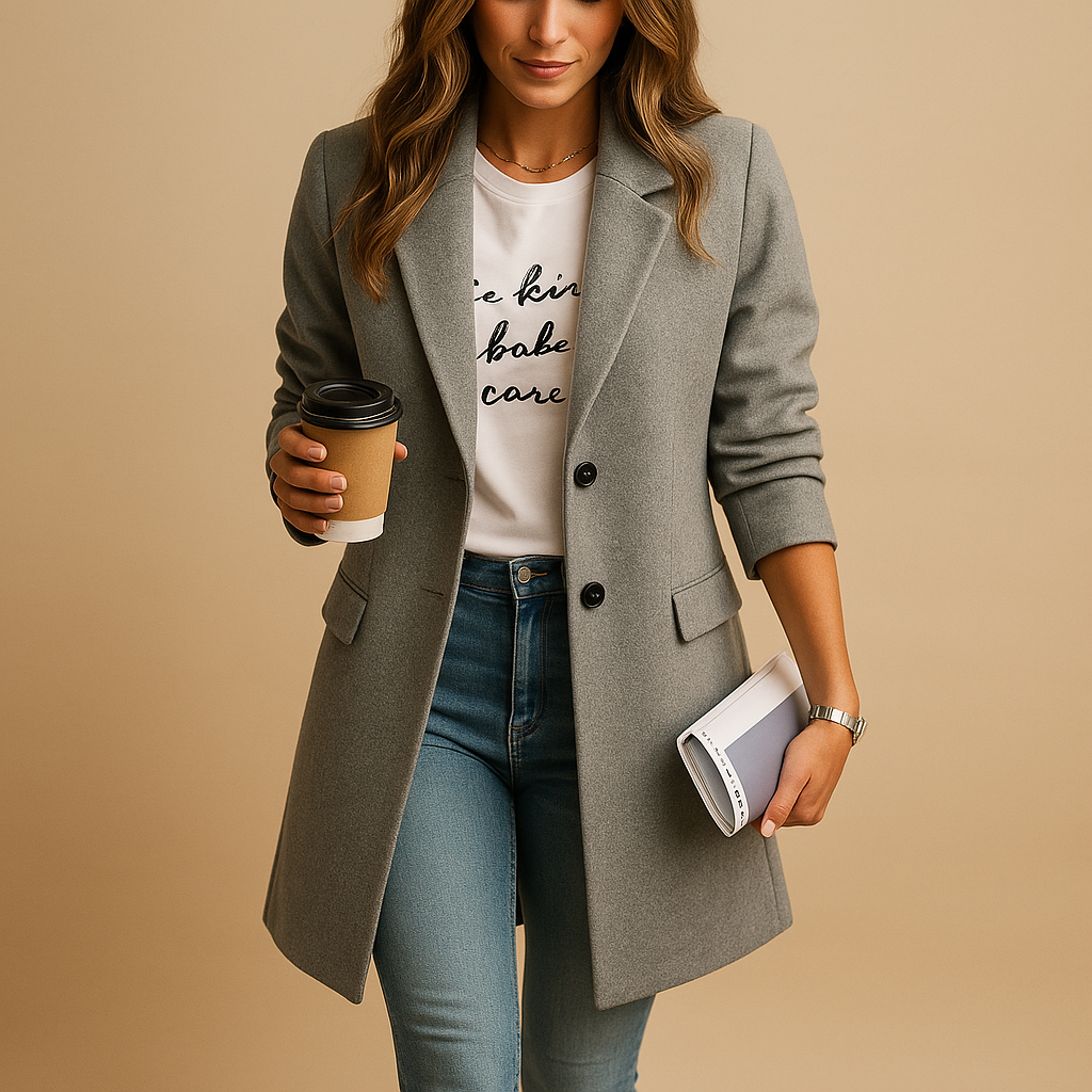 Eleganter, halblanger Mantel für Damen | Mirthe