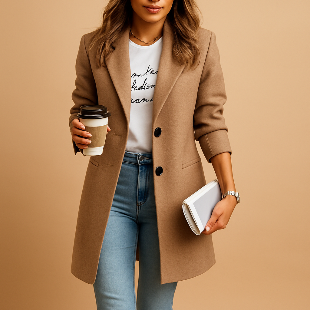 Eleganter, halblanger Mantel für Damen | Mirthe