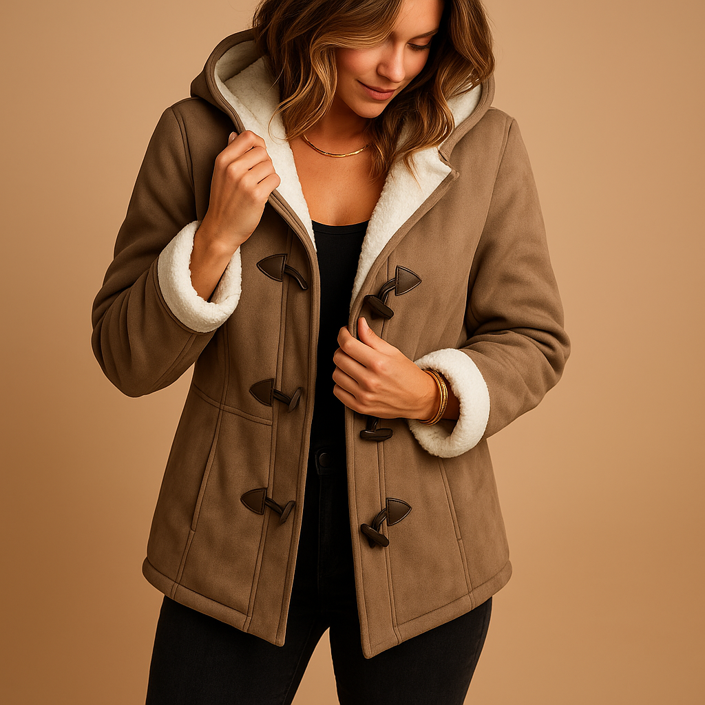 Isolierende Winterjacke mit verstellbarer Kapuze für Damen | Veerle