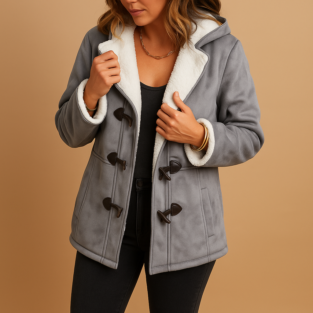 Isolierende Winterjacke mit verstellbarer Kapuze für Damen | Veerle