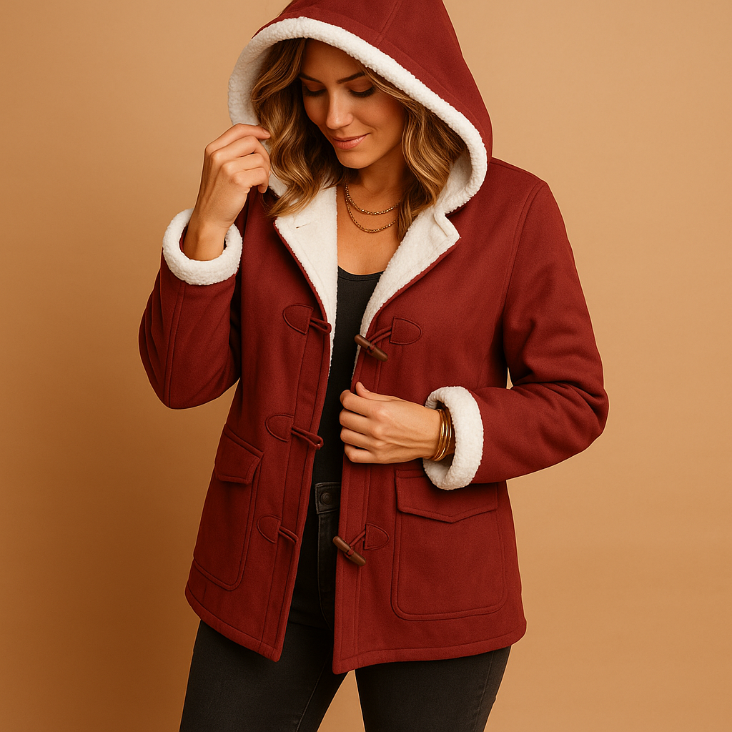 Isolierende Winterjacke mit verstellbarer Kapuze für Damen | Veerle