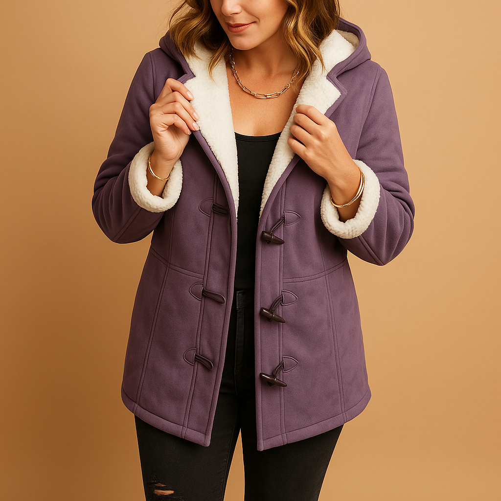 Isolierende Winterjacke mit verstellbarer Kapuze für Damen | Veerle