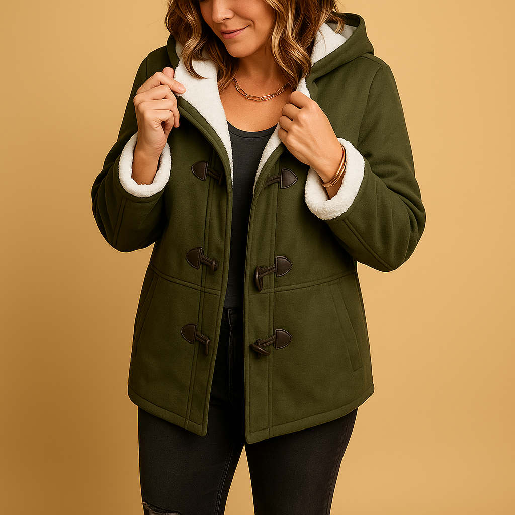 Isolierende Winterjacke mit verstellbarer Kapuze für Damen | Veerle