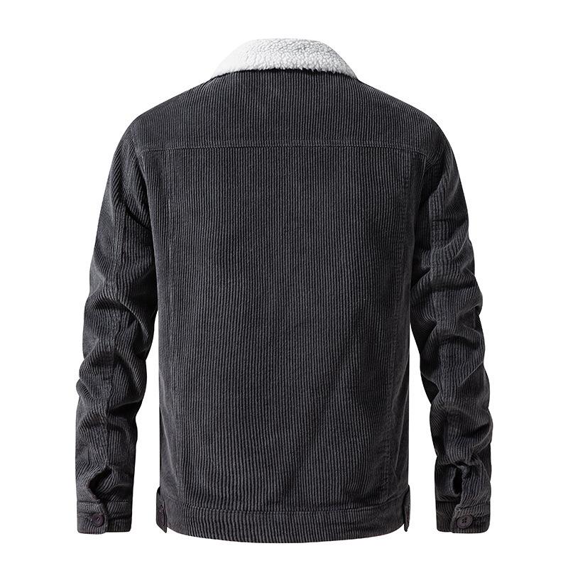 Mason™ Warme Plüschkragen Cordjacke