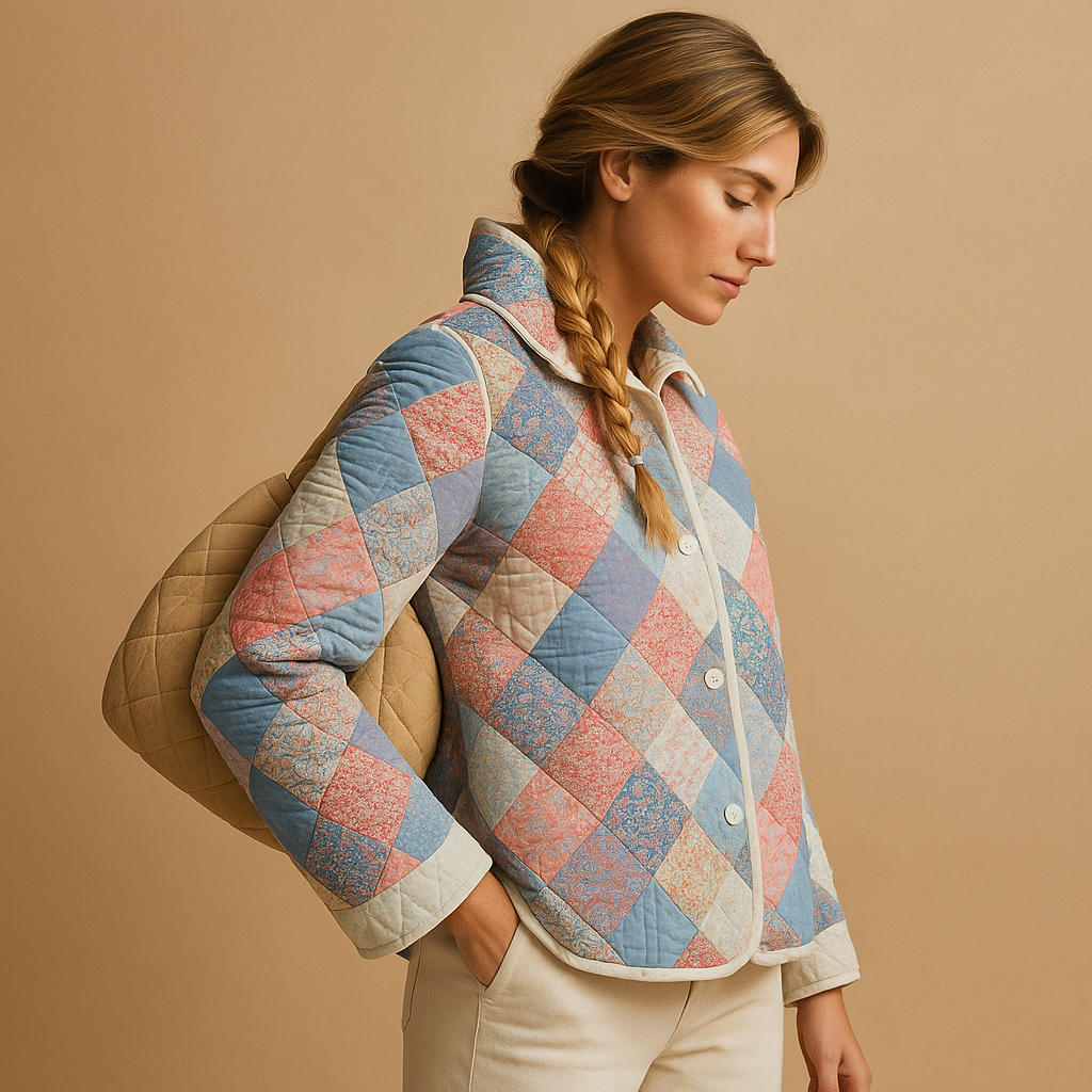 Baumwolljacke mit auffälligem Druck für Damen | Tessa