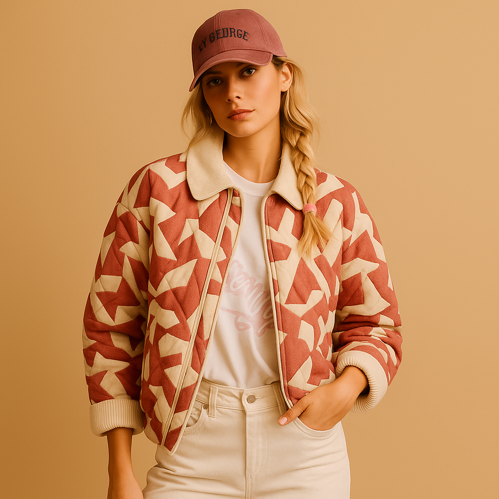 Baumwolljacke mit auffälligem Druck für Damen | Tessa
