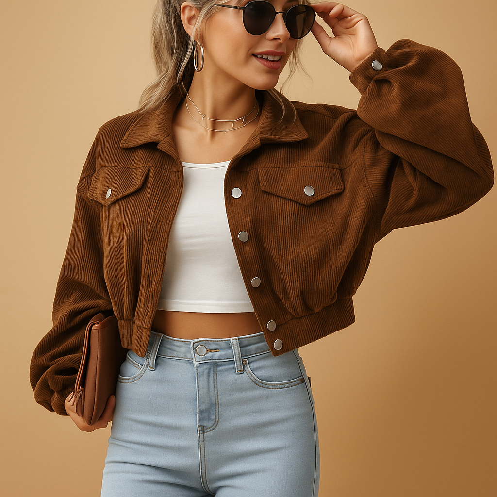 Kurze Cord-Jacke für Damen | Yara