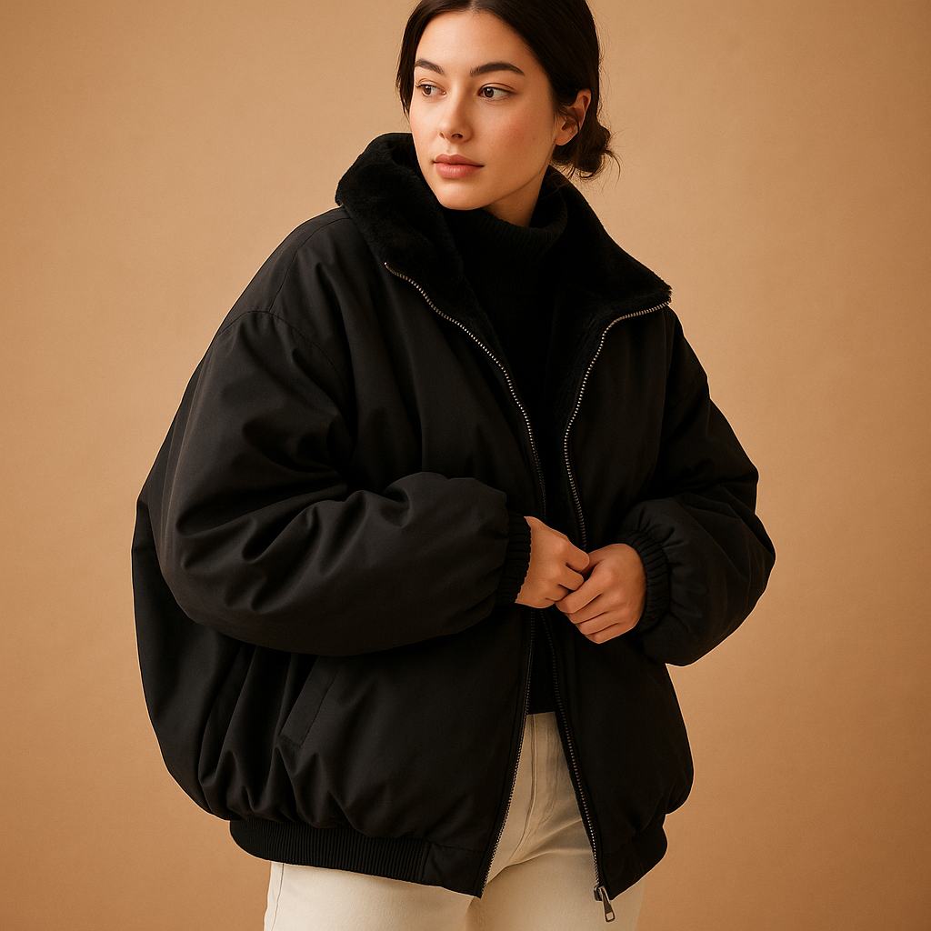 Kurze Winterjacke mit Kapuze für Damen | Yara