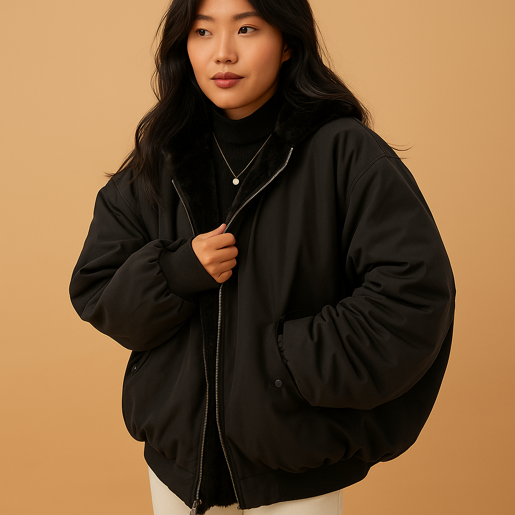 Kurze Winterjacke mit Kapuze für Damen | Yara