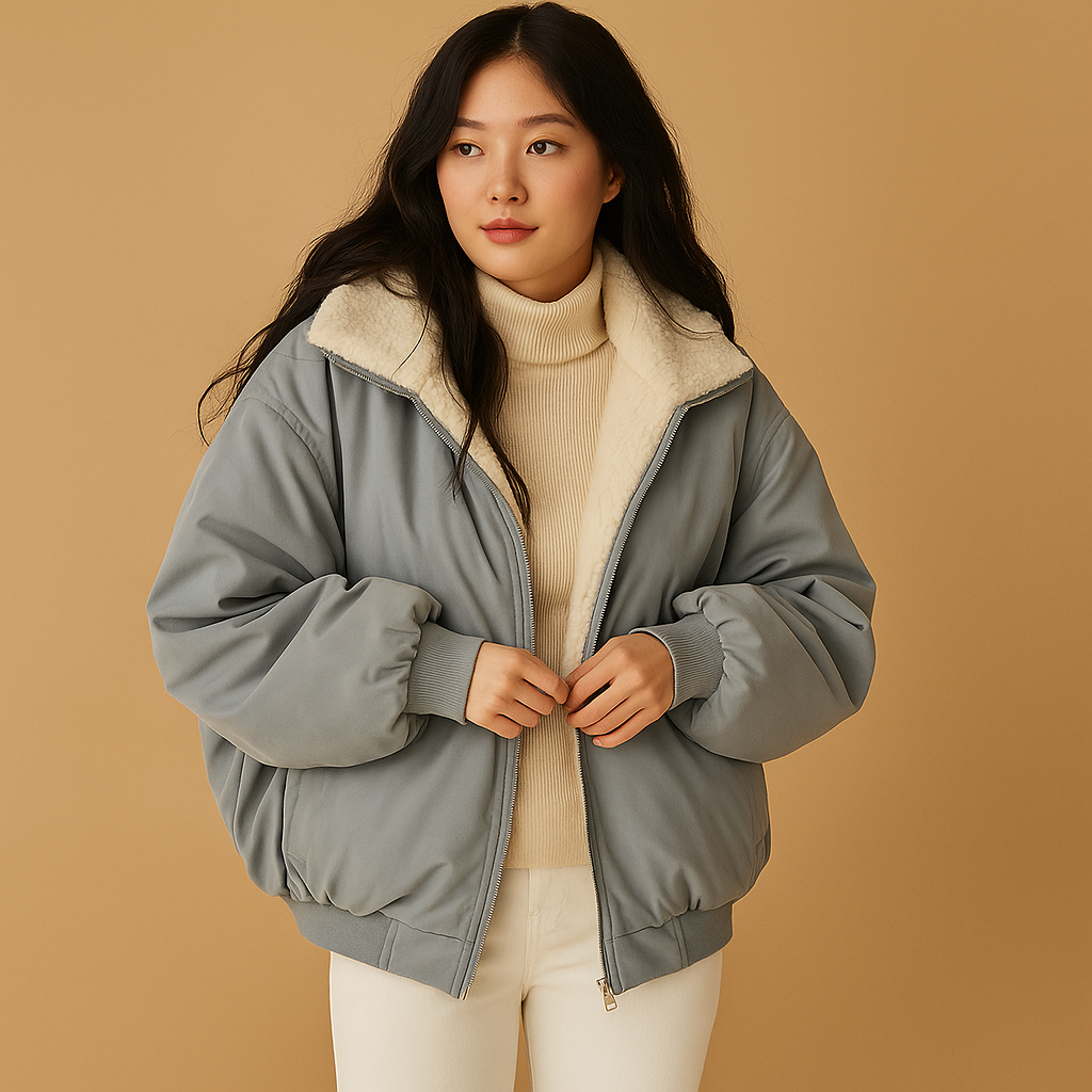 Kurze Winterjacke mit Kapuze für Damen | Yara