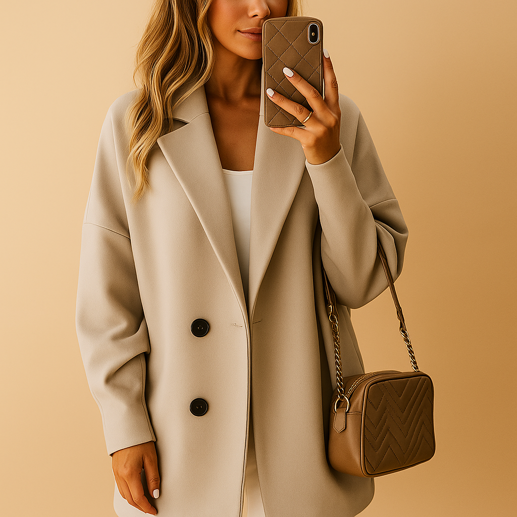 Langer eleganter Mantel für Damen | Veerle