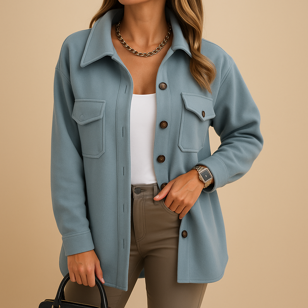 Langer eleganter Wintermantel mit tailliertem Silhouette für Damen | Marieke